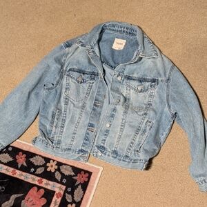 Kensie Vintage Luxe Jean Jacket Oversized